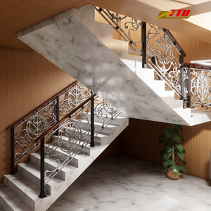Rampe d'escalier moderne en fer pour les maisons élégantes avec des pièces d'escalier élégantes et des lignes élégantes pour un look sophistiqué - Product Image 5