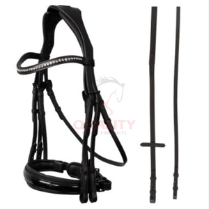 Bridon et longe pour cheval de style anglais, confortables, adaptés aux cavaliers professionnels à la recherche d'équipement d'équitation durable pour l'extérieur - Product Image 4