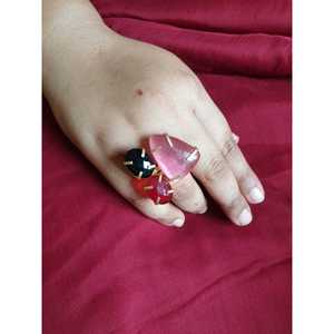 Anillo tradicional para mujer con piedras preciosas multicolor, joyería de moda de tamaño ajustable para uso étnico, regalo de fiesta de festival de boda - Product Image 2