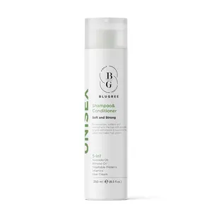 5 IN 1 avokado ve badem şampuan ve saç kremi organik yumuşak ve güçlü temiz durum 250 ml saç bakımı üretilen şampuan