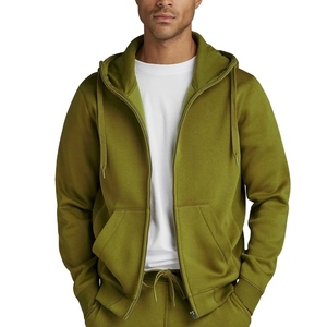 Winter Cotton Blended Men Full Zip Up Hoodie High Quality Custom Made OEM Latest Wholesale Pullover Streetwear Hoodie - Product Image 4