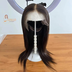 Peluca de Cabello Humano Natural Brasileño Liso con Frente de Encaje y Base de Seda, Sin Pegamento, para Mujeres, 13x6, Encaje HD Transparente - Product Image 2