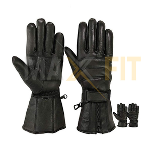 Gants de moto en cuir de chèvre pour hommes, protection complète des doigts, résistant aux chocs, de haute qualité, à la mode - Product Image 5