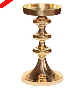 Bougeoir en acier inoxydable doré au look dernier cri pour hôtel, restaurant et bar - Product Image 4