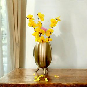 Modern Gold-Plated Metal <b>Flower</b> <b>Vase</b> Elegant Design for Event Table Decor Steel Toptable <b>Vase</b> <b>Small</b> MOQ Accepted - Product Image 1