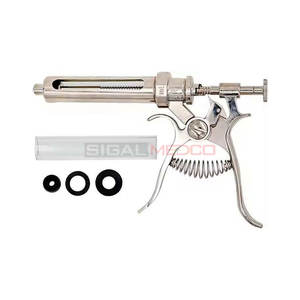 Adjustable Pistol Grip Multidose German Stainless Steel <b>Veterinary</b> <b>Syringe</b> Injector 10ml 20ml 30ml 50ml Reusable Livestock SIGAL - Product Image 4