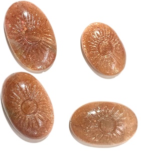 Haute qualité naturel Orange Sunstone Cabochon carré coeur/ovale bijoux en vrac pierres précieuses IGI certifié prix usine 5 étoiles - Product Image 1