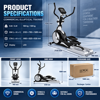 Elliptique de qualité commerciale BN avec pédalier ergonomique et faible contrainte articulaire pour salle de sport et studio – Vente en gros