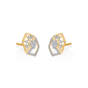 Conjunto de Joyería Nupcial Hexa Spark con Perlas y Diamantes en Oro Rosa para Mujer - Product Image 4