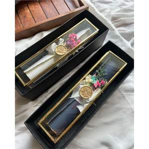 Antique Style Glass Scroll Display Box Clear Brass Keepsake Box for Certificates & Letters Elegant Dried Flower Decorative Box - Product Image 5