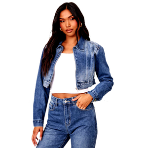 ¡Novedad de 2025! Chaqueta vaquera larga para mujer, transpirable, a prueba de viento, logotipo personalizado, botón, 100% algodón, precio razonable, talla XL, OEM - Product Image 1