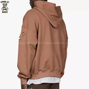 เสื้อฮู้ดดี้สไตล์สตรีทแวร์ผู้ชายแบบดิสเทรสทรงโอเวอร์ไซส์ สำหรับแฟชั่นคนเมือง ชุดลำลอง กิจกรรมการเดินทาง และสวมใส่สบายในชีวิตประจำวัน - Product Image 2