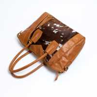 Peau de vache Double poignée souple à la main de luxe en cuir véritable véritable fourre-tout sac à provisions dame concepteur épaule sophistication sac à main
