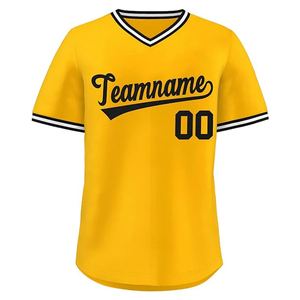 Venta al por mayor camisa de béisbol sin botón de tela de poliéster sudor hombres transpirable béisbol Jersey barato personalización - Product Image 1
