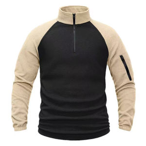 Premium quality <b>fleece</b> <b>men</b> jacket OEM Customize logo <b>Men's</b> Outdoor <b>Quarter</b> <b>Zip</b> <b>Fleece</b> Pullover - Product Image 4