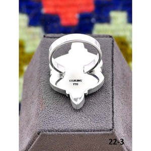 Southwest-Inspired Paloma Turquoise & Sterling Silver <b>Adjustable</b> <b>Ring</b> Fashionable Stainless Steel Jewelry Bezel Setting Gift - Product Image 4