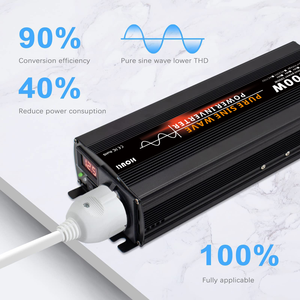 Inversor de Corriente para Auto HOULI de Onda Sinusoidal Pura, 2000W, 12V/24V a 220V, Inversor de Energía Solar de 2000 Vatios - Product Image 3