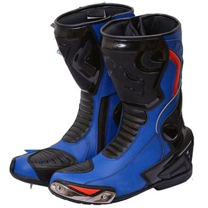 Botas de Motocicleta de Cuero de los Mejores Fabricantes para Hombre con Logotipo Personalizado, Zapatos de Motociclista, Botas de Motociclista Impermeables - Product Image 1