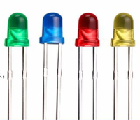 Diode LED multicolore, pack mixte, 3 mm, 5 mm, blanc, rouge, vert, jaune, bleu, rose, violet, 1000 pièces, sac en vrac, prêt à être expédié