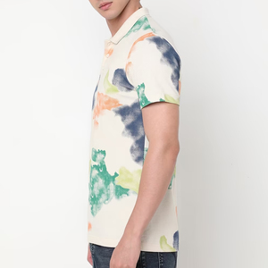 T-shirt polo de golf uni en tissu piqué personnalisé de qualité supérieure pour hommes vente en gros - Product Image 3