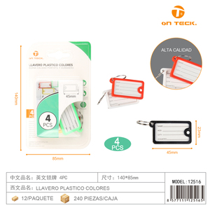 Etichette a lucchetto in inglese 4 pz etichette a lucchetto durevole inglese 4 pz 12516 di organizzazione per ufficio leggero portatile durevole