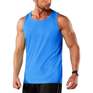 Camisetas sin mangas de algodón 100% para hombre Camisetas sin mangas ultrasuaves con cuello redondo A-Shirts Basic Solid Transpirable - Product Image 1