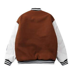 เสื้อแจ็คเก็ต Letterman คุณภาพสูงสำหรับผู้ชาย สไตล์เบสบอล วัสดุผ้าแคนวาส กันน้ำ เป็นมิตรกับสิ่งแวดล้อม เสื้อผ้าสตรีทแวร์  พร้อมโลโก้ด้านหน้า - Product Image 2
