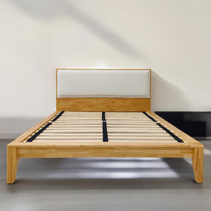เตียงยางพารายั่งยืนขนาดควีนไซส์เป็นมิตรกับสิ่งแวดล้อมญี่ปุ่น joinery ง่ายประกอบง่ายเตียงไม้เฟอร์นิเจอร์ห้องนอนเวียดนาม - Product Image 1