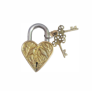 Premium Quality Brass Padlock Set with Golden Bird-Shaped Heat Design Master Key Included Produced by Premium Producer - Product Image 1
