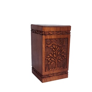 Urnas funerarias para cenizas humanas, urnas de madera con diseño de árbol de la vida para guardar cenizas, urnas de madera para cenizas humanas. - Product Image 1