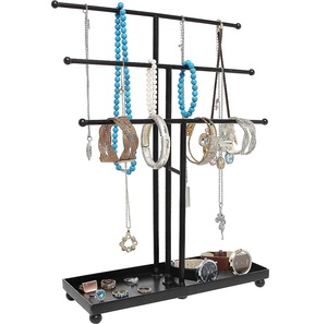 แท่นโชว์ต่างหูโลหะ T-Bar สีทองพร้อมโลโก้ที่กำหนดเองคุณสมบัติเล็กๆสำหรับบรรจุภัณฑ์เครื่องประดับ-ถุงถาด - Product Image 1