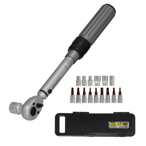Set Chiave Dinamometrica 1/4" con 9 Punte Esagonali e 5 Bussole - Product Image 1