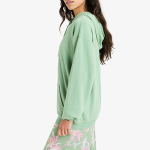 Sudaderas de mujer de alta calidad hechas a medida con cuello con capucha y logotipo frontal sudaderas con capucha de color liso al por mayor - Product Image 6