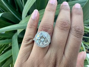 Anillo de compromiso de 8 quilates de Diamante Blanco clásico Chapado en plata de ley 925, IGI joyería de moda, diseño de corazón para mujer - Product Image 5