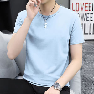 Men's Short Sleeve T-Shirt Soft Comfortable Thick Heavy Cotton <b>Round</b> Neck 100% <b>Canvas</b>-ODM Supply - Product Image 3