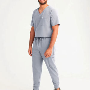 Uniformes Médicos Personalizados al por Mayor con Logotipo, Conjuntos de Uniformes Quirúrgicos Elásticos para Enfermeros, Trajes de Hospital para Hombres - Product Image 1