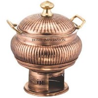 Le plus demandé Couleur argent Finition Brillant Poli Design unique Aspect attrayant Réchauffeur d'aliments Réchaud de luxe de l'Inde