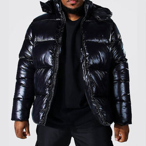 Alta calidad Oem con capucha negro pesado diseñador abrigo invierno burbuja de talla grande personalizado hombres brillante Puffer al aire libre chaquetas de los hombres - Product Image 1