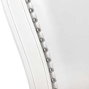 เก้าอี้ทานอาหาร Adair ทำจากไม้มะฮอกกานีคุณภาพสูง โครงสีขาว แกะสลัก สำหรับใช้ภายในอาคาร - Product Image 4