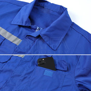 Ropa DE TRABAJO reflectante personalizada para trabajadores de carreteras y construcción uniformes de manga larga con alta visibilidad - Product Image 3