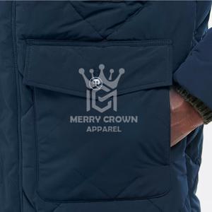 Tendance industrielle Parka à capuche pour hommes Veste couette imperméable écologique entièrement chaude Pakistan Service OEM personnalisé - Product Image 4