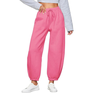 2025 New <b>Women's</b> High Waisted Fleece Sweatpants Foldable Warm Lounge Pants <b>Baggy</b> Joggers with Pockets - Product Image 1