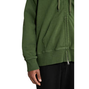 Pull à capuche pour homme 100% coton personnalisable Sweatshirt à fermeture éclair surdimensionné avec soleil délavé en détresse Streetwear vintage pour l'hiver - Product Image 5