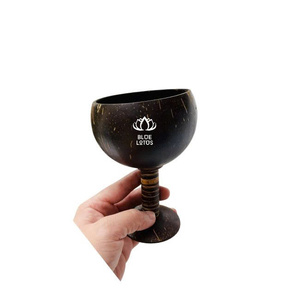 COPA PARA BEBER ECO FRIENDLY DE COPA DE VINO DE CASCA DE COCO DE LOTO AZUL VIETNAM - Product Image 1