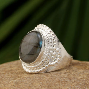 Derniers bijoux bohème en argent sterling 925 Labradorite naturelle forme ovale faite à la main pour femmes bijoux fins à la mode fêtes de mariage - Product Image 4