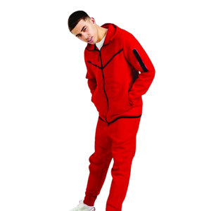 Men's <b>Winter</b> Plus Size Hooded Solid Customized Two Piece Tracksuit Set 100% Cotton Bulk - Product Image 6