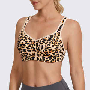 Haut de soutien-gorge de sport personnalisé pour Impact Racer Back Top Design avec col haut léger sans couture caractéristique doublure légère respirante - Product Image 2