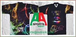 9102 dernier Logo imprimé broderie personnalisée coton Spandex Jersey Dip teint t-shirt hommes manches longues décontracté qualité pakistanais fait - Product Image 2