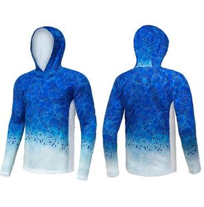 Impresión digital Botón de sublimación en blanco Camisa de pesca Transpirable Hombres Mujeres Jóvenes Personalice su propia ropa de pesca - Product Image 1