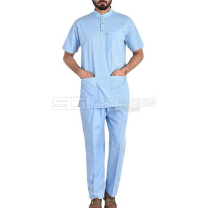 Conjunto Clásico de Uniforme Médico para Hombre, Camiseta de Manga Corta con Pantalón, Ideal para Personal de Hospital, Clínicas, Médicos y Uso Sanitario - Product Image 1